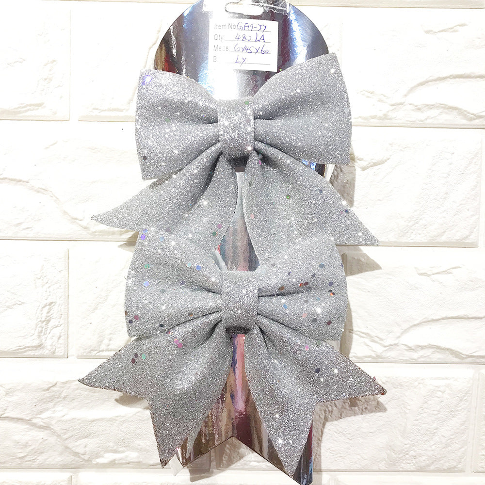 Glitter Christmas Tree Bows for Festive Holiday Displays