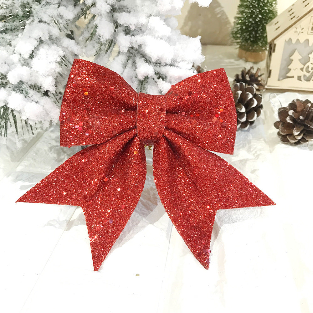 Glitter Christmas Tree Bows for Festive Holiday Displays