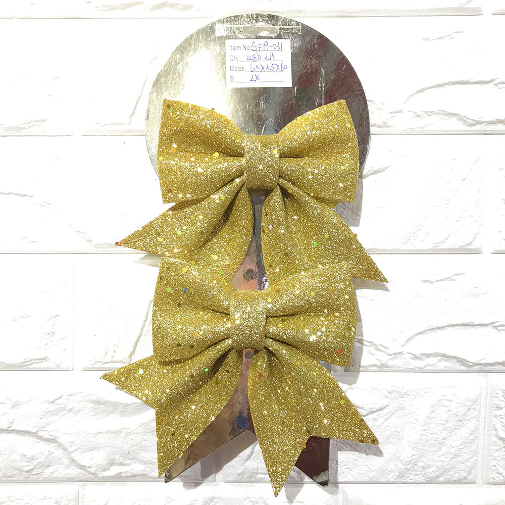 Glitter Christmas Tree Bows for Festive Holiday Displays