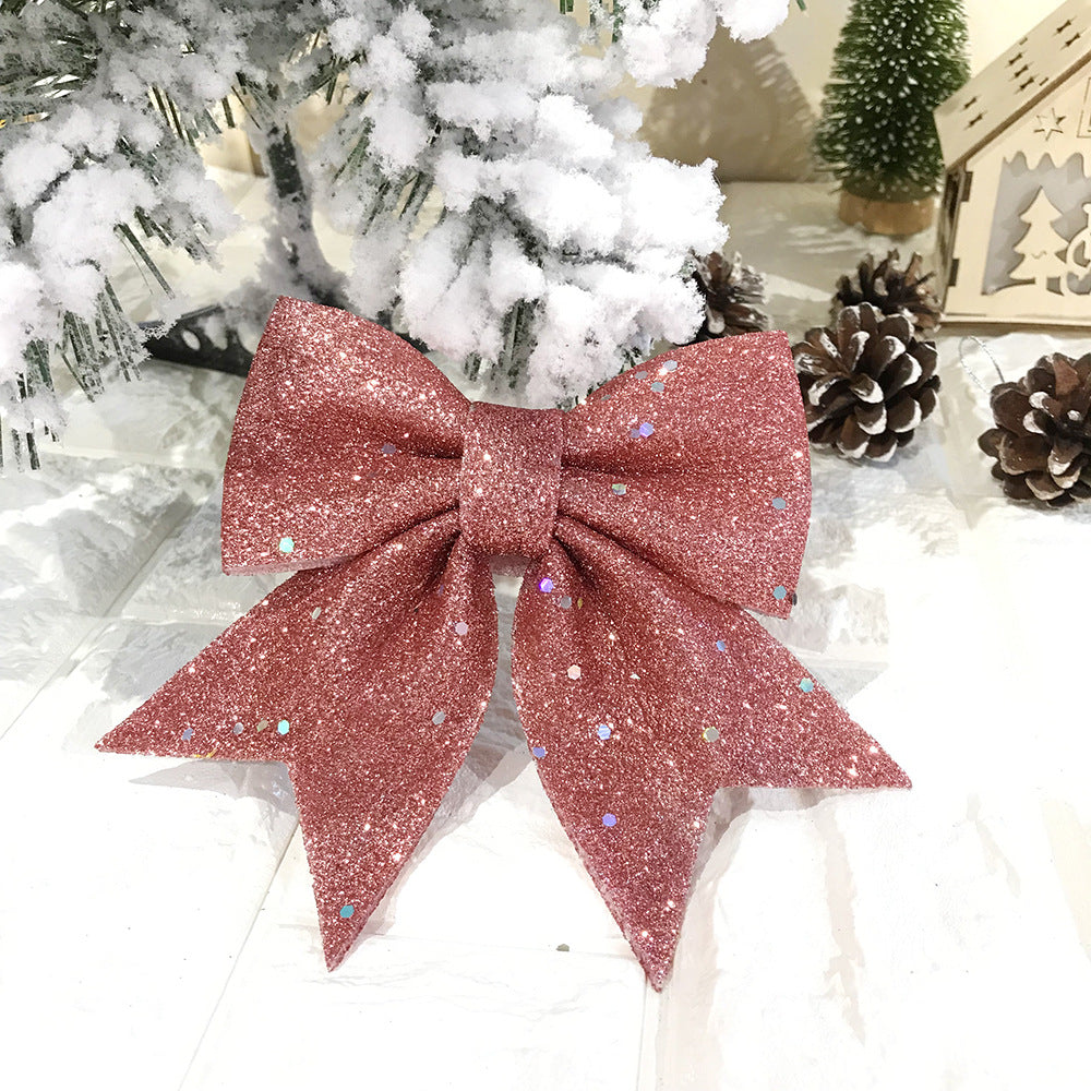 Glitter Christmas Tree Bows for Festive Holiday Displays