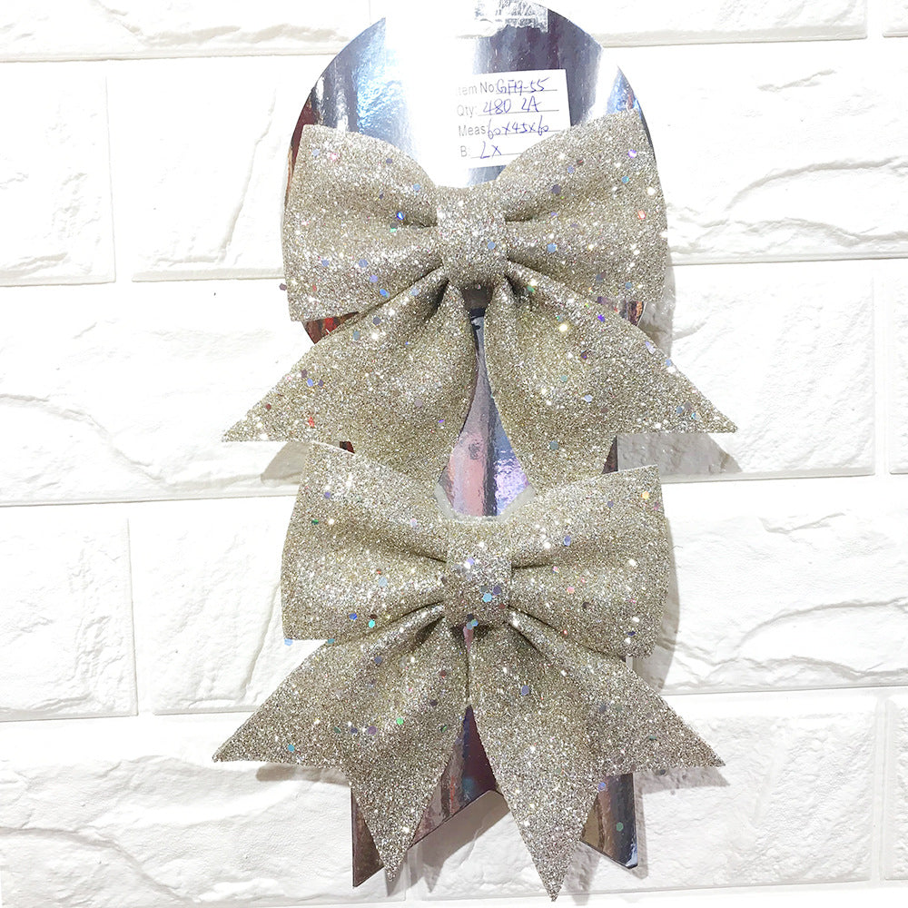 Glitter Christmas Tree Bows for Festive Holiday Displays