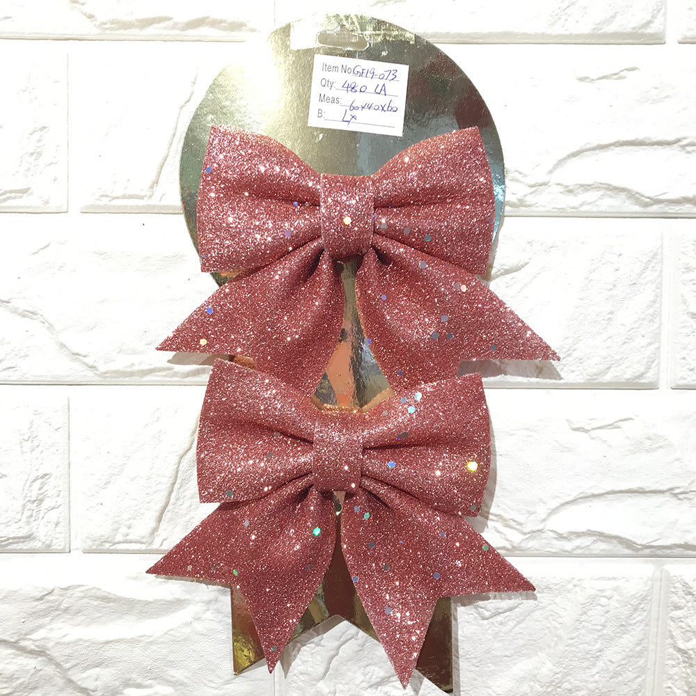 Glitter Christmas Tree Bows for Festive Holiday Displays