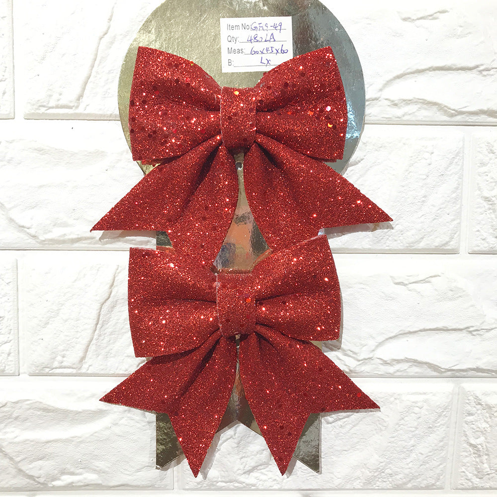 Glitter Christmas Tree Bows for Festive Holiday Displays