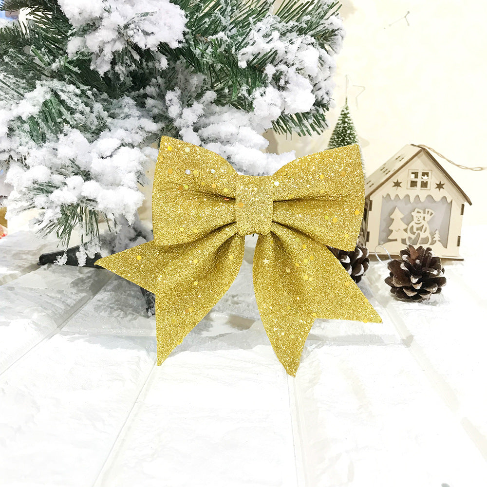 Glitter Christmas Tree Bows for Festive Holiday Displays