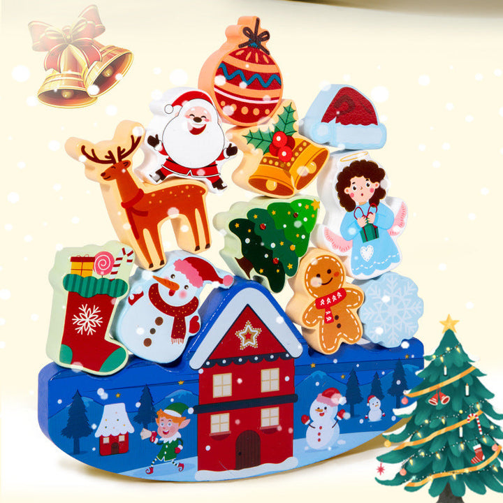 Christmas Stacking Blocks Toy for Screen-Free Play