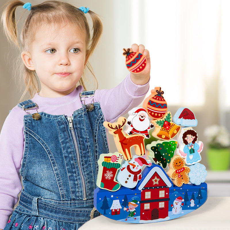 Christmas Stacking Blocks Toy for Screen-Free Play