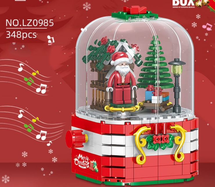 Christmas Building Music Box 348-Piece Holiday Set