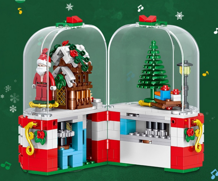 Christmas Building Music Box 348-Piece Holiday Set