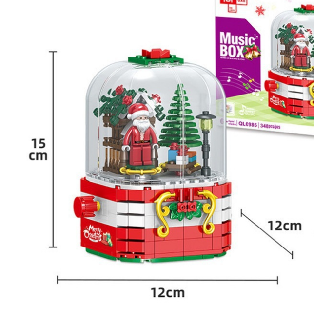 Christmas Building Music Box 348-Piece Holiday Set