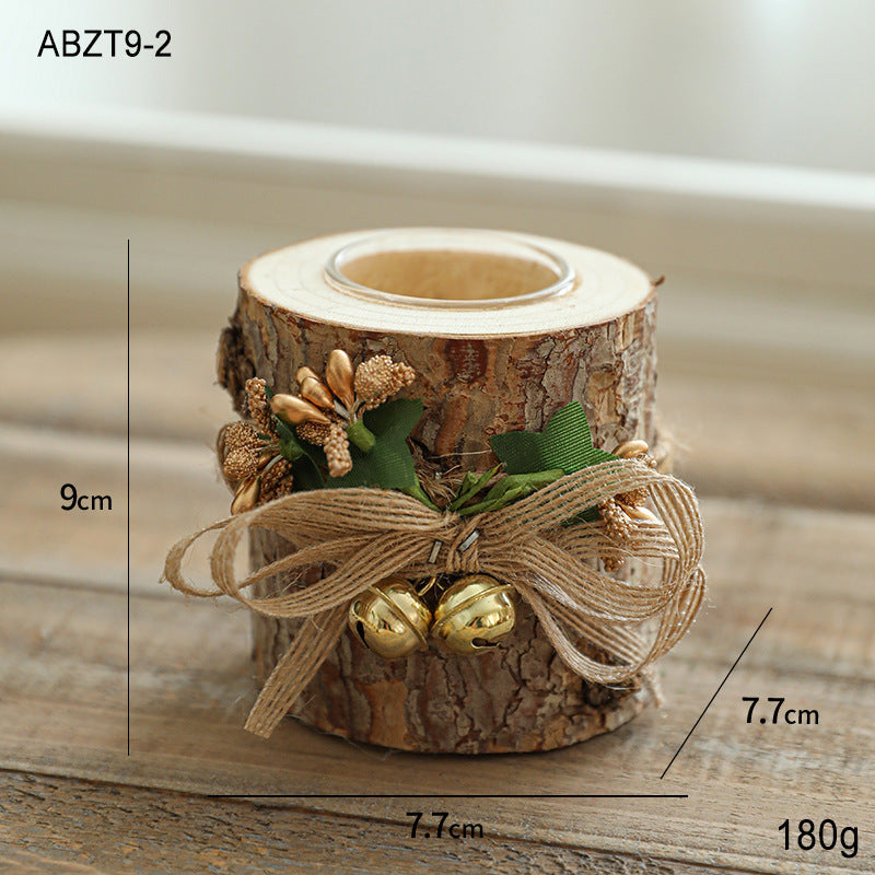 Rustic Christmas Candle Holder for Warm Holiday Glow