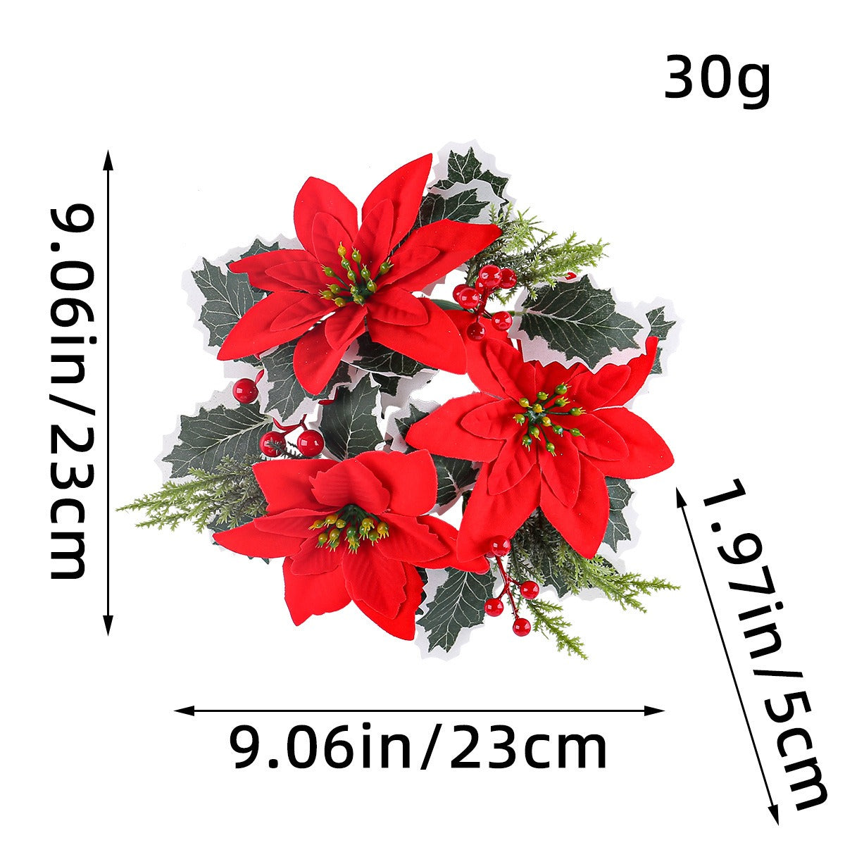 Christmas Candle Wreath Centerpiece for Festive Tables