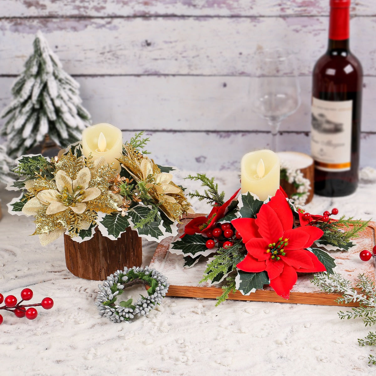 Christmas Candle Wreath Centerpiece for Festive Tables