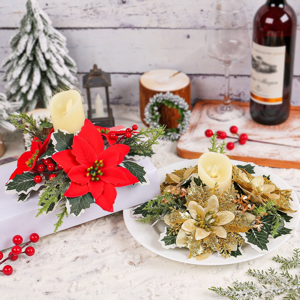 Christmas Candle Wreath Centerpiece for Festive Tables