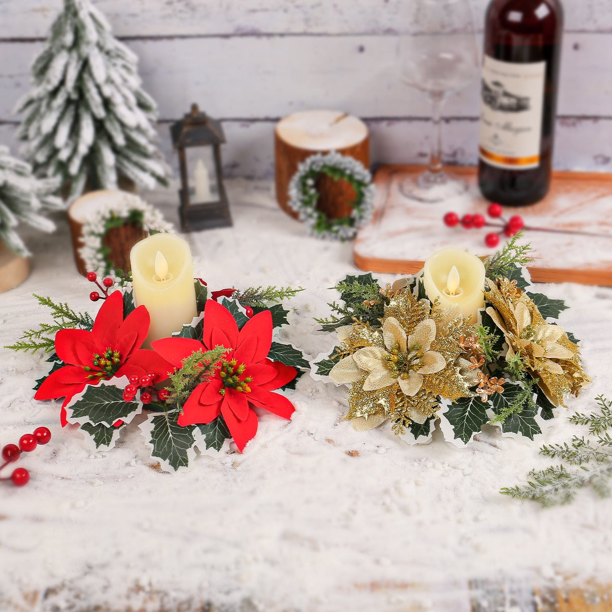 Christmas Candle Wreath Centerpiece for Festive Tables