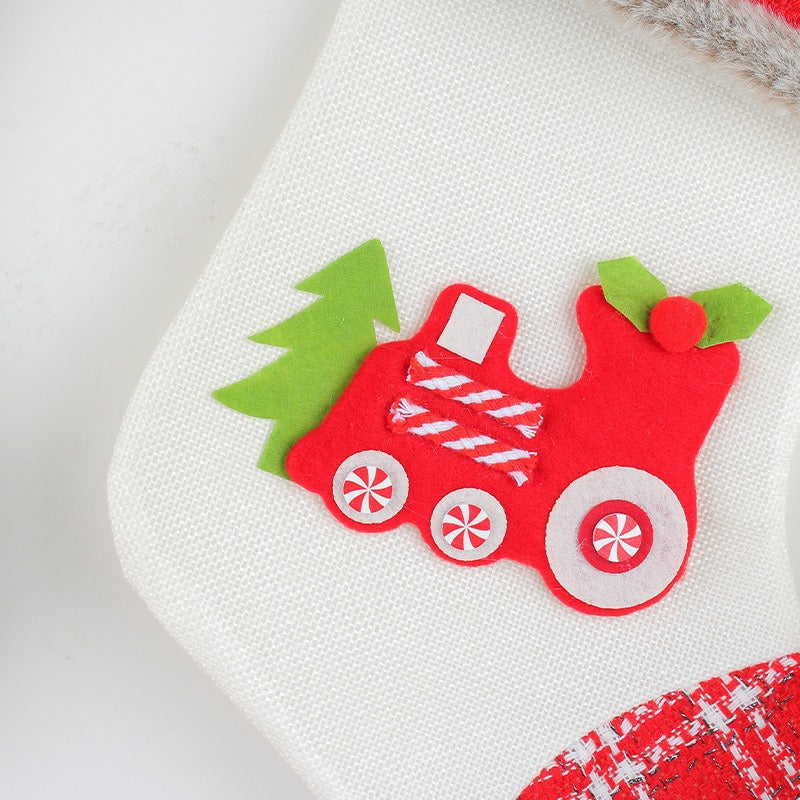 Christmas Train Stocking for Candy and Small Gifts