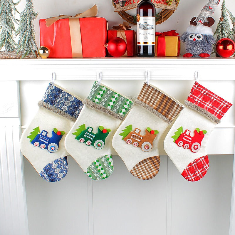 Christmas Train Stocking for Candy and Small Gifts