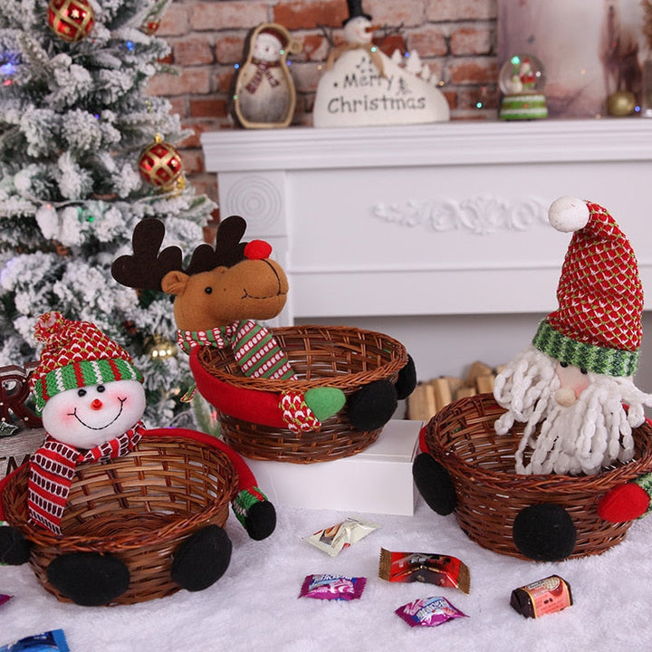 Christmas Candy Storage Basket & Festive Table Decor