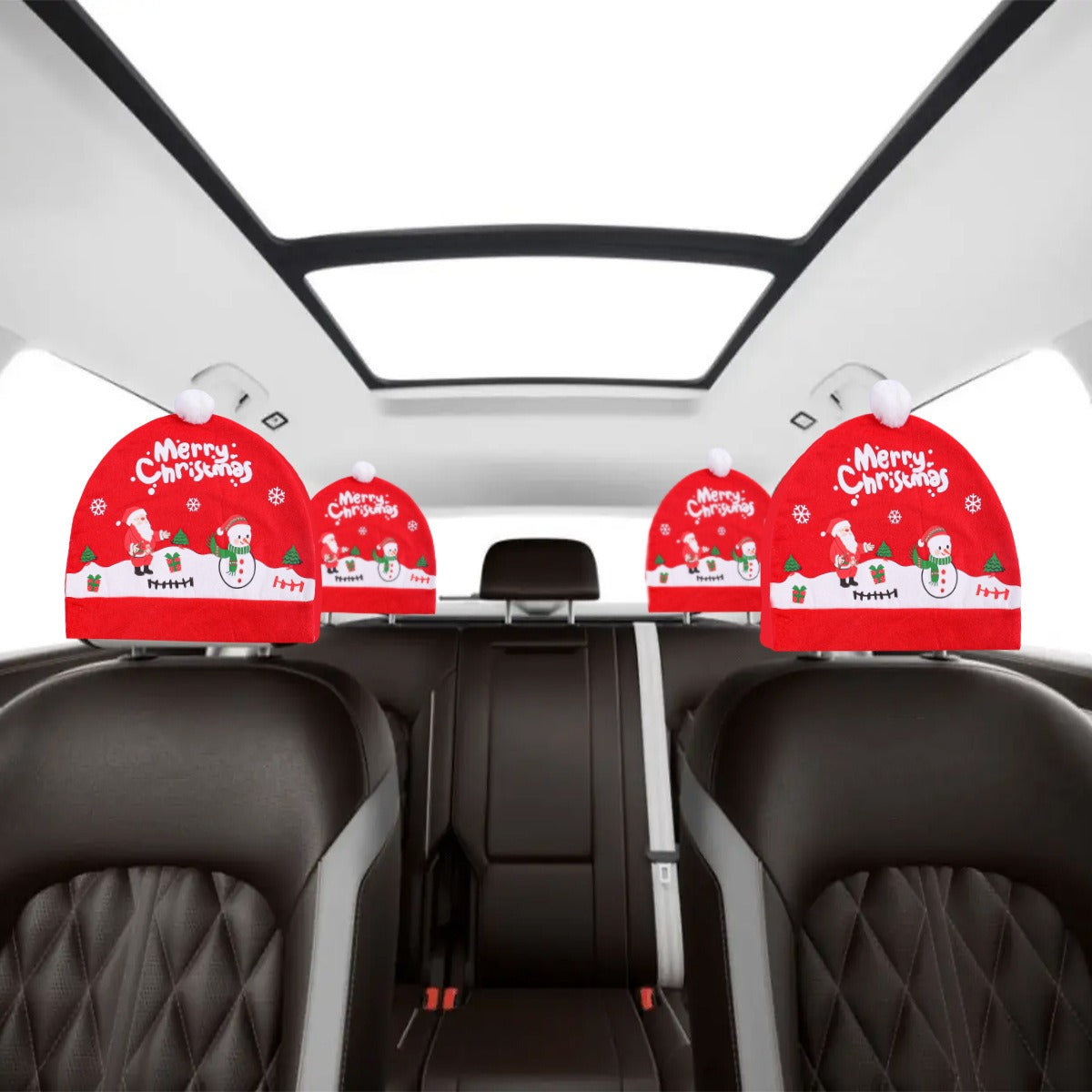 Festive Christmas Car Seat Cover Holiday Decoration