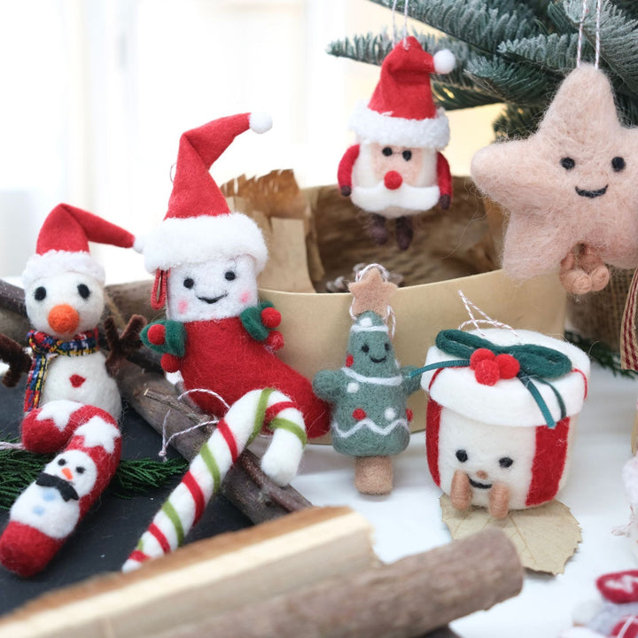 Christmas Felt Ornaments — Cheerful Tree Characters