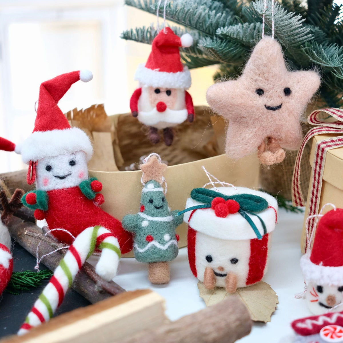 Christmas Felt Ornaments — Cheerful Tree Characters
