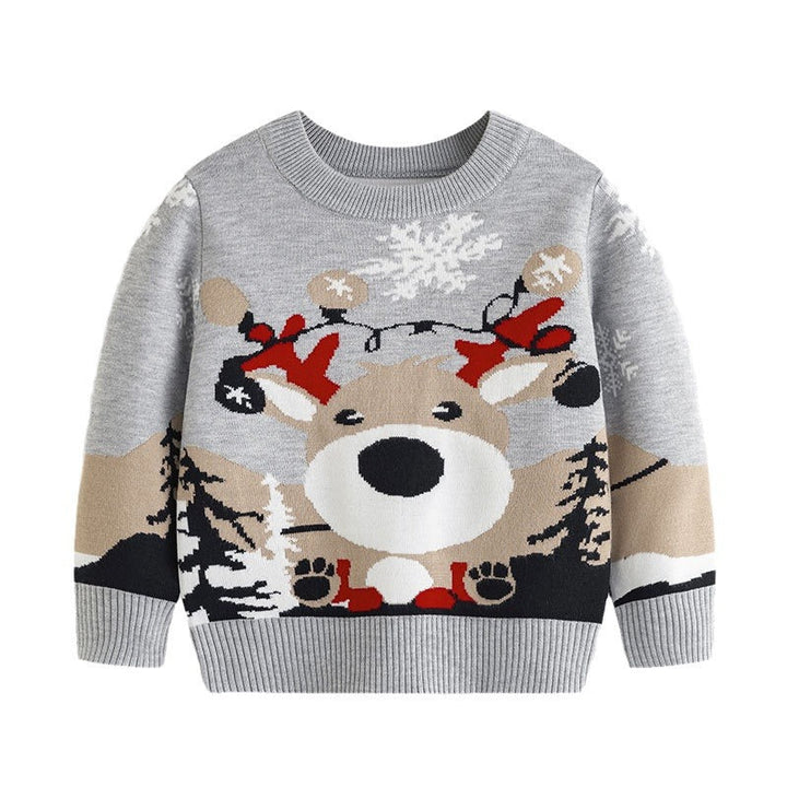 Cozy Knit Sweater — Festive Reindeer Holiday Layer