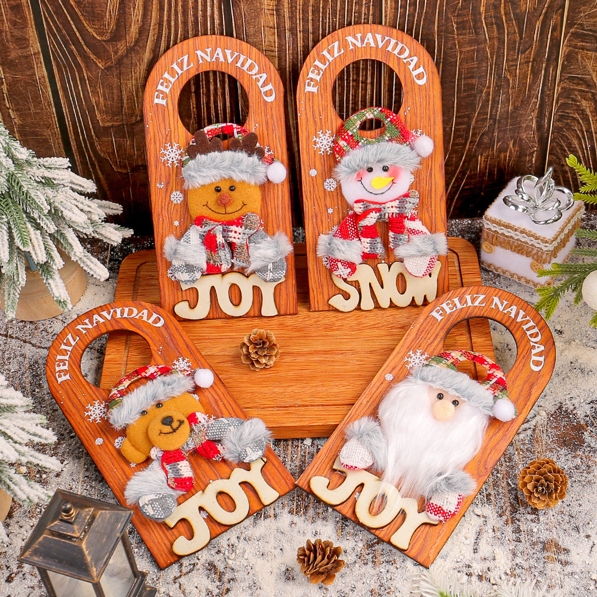 Christmas Door Handle Ornament for Cheerful Holiday Decor