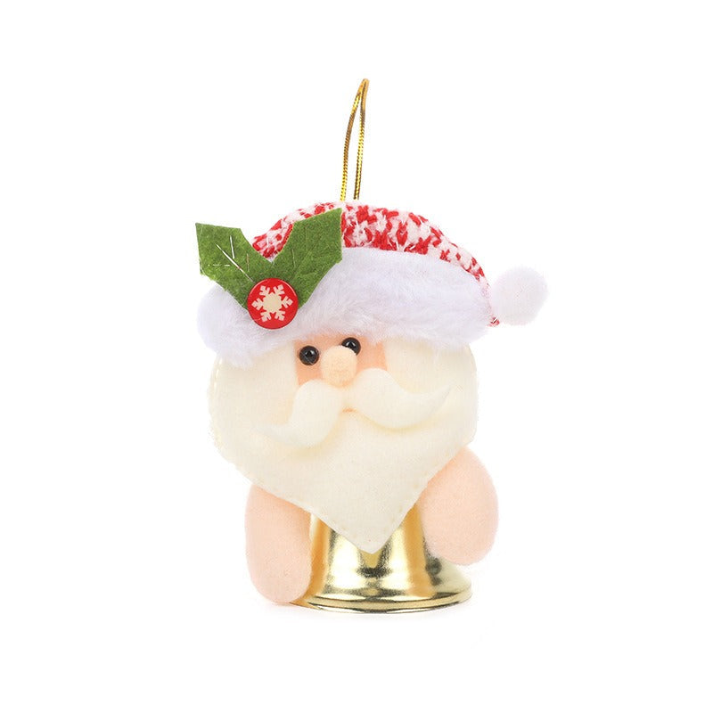 Plush Santa Reindeer Christmas Tree Bell Ornament Decor
