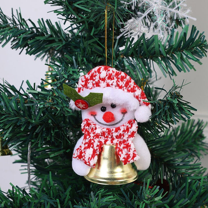 Plush Santa Reindeer Christmas Tree Bell Ornament Decor