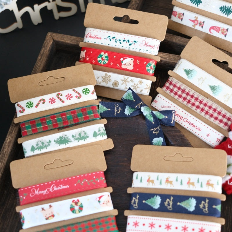 Christmas Ribbon Set for Festive Gift Wrapping & Decor