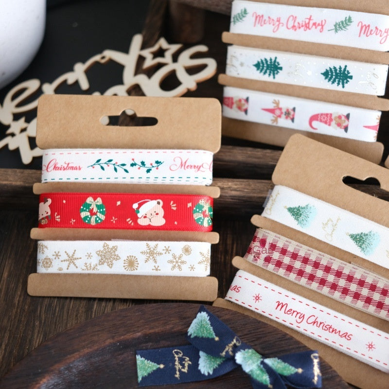 Christmas Ribbon Set for Festive Gift Wrapping & Decor