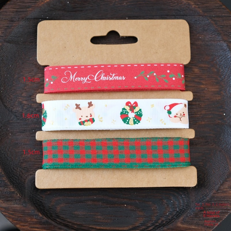 Christmas Ribbon Set for Festive Gift Wrapping & Decor