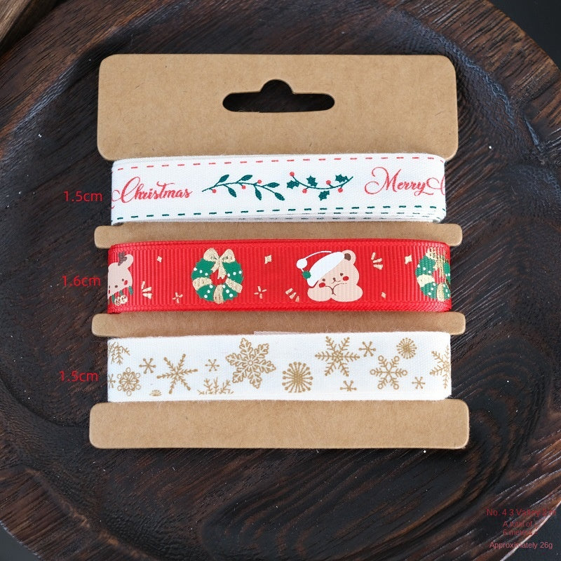 Christmas Ribbon Set for Festive Gift Wrapping & Decor