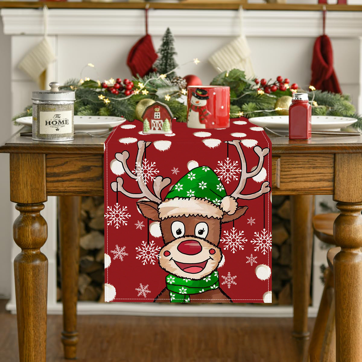 Christmas Reindeer Tablecloth | Festive Table Decor
