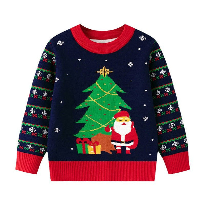Christmas Baby Sweater Santa Tree Knit Holiday Outfit