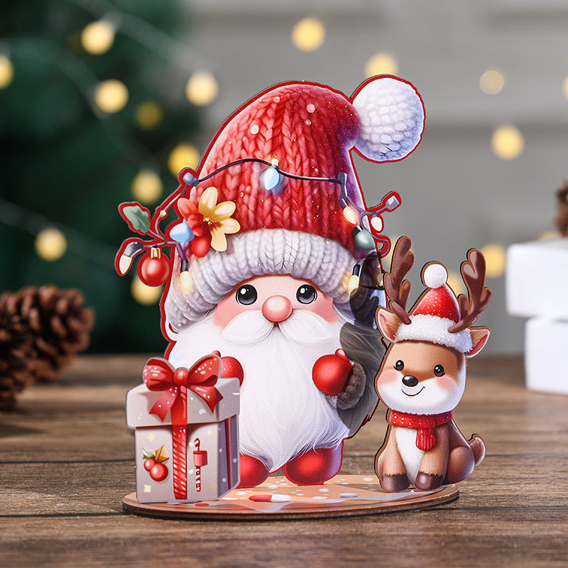 Christmas Wooden House DIY 3D Puzzle Village Decor Set
