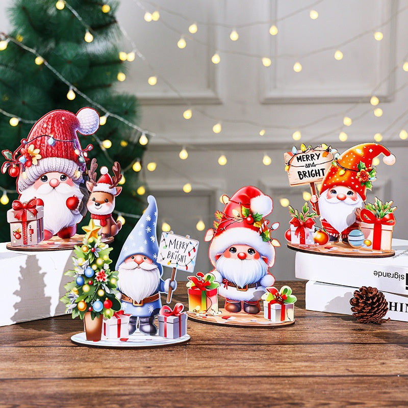 Christmas Wooden House DIY 3D Puzzle Village Decor Set
