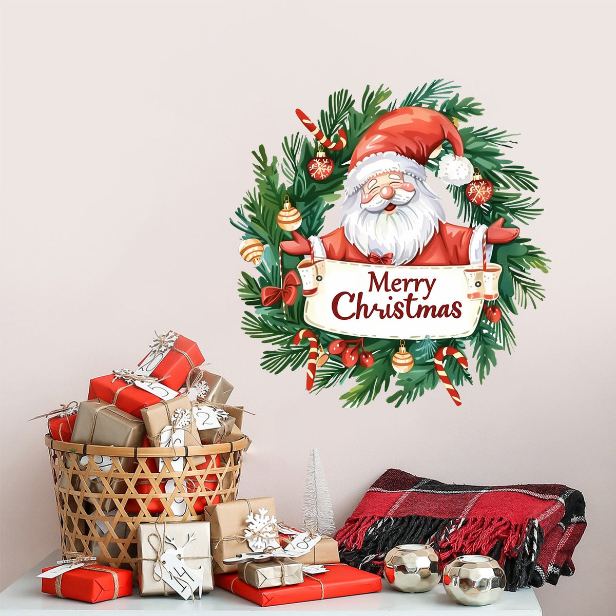 Christmas Wall Stickers: Instant Festive Door Decor