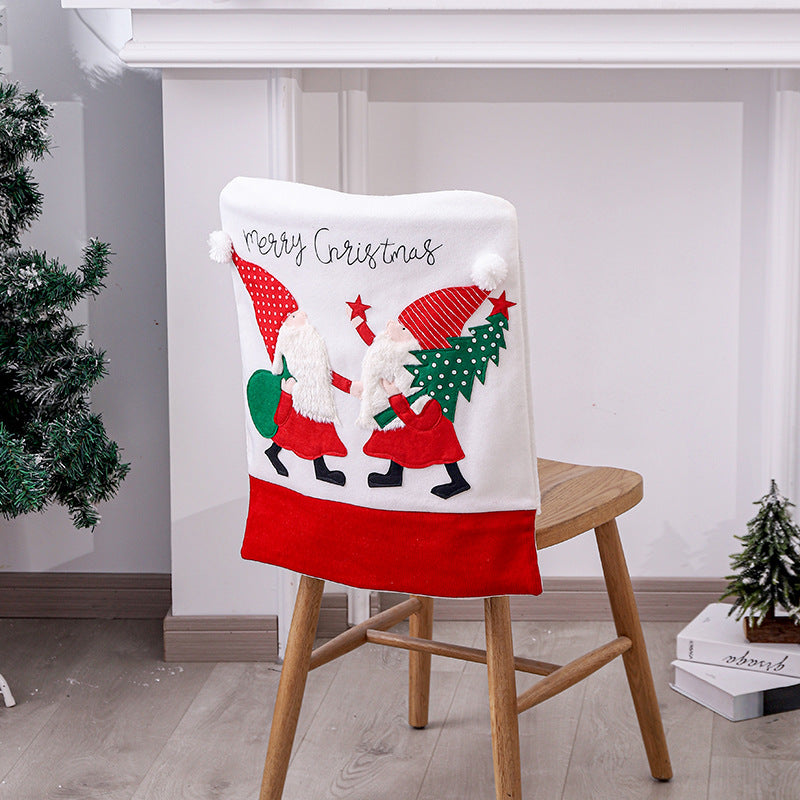 Christmas Chair Cover | Festive Velvet Dining Decor