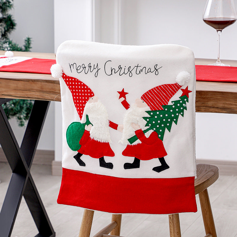 Christmas Chair Cover | Festive Velvet Dining Decor