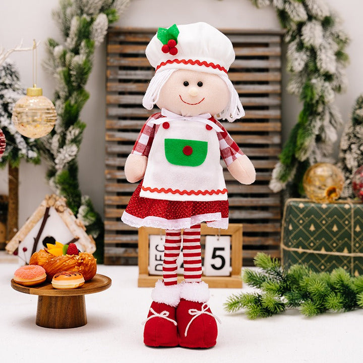 Christmas Chef Doll Pair – Playful Holiday Table Decor