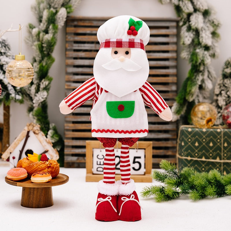 Christmas Chef Doll Pair – Playful Holiday Table Decor