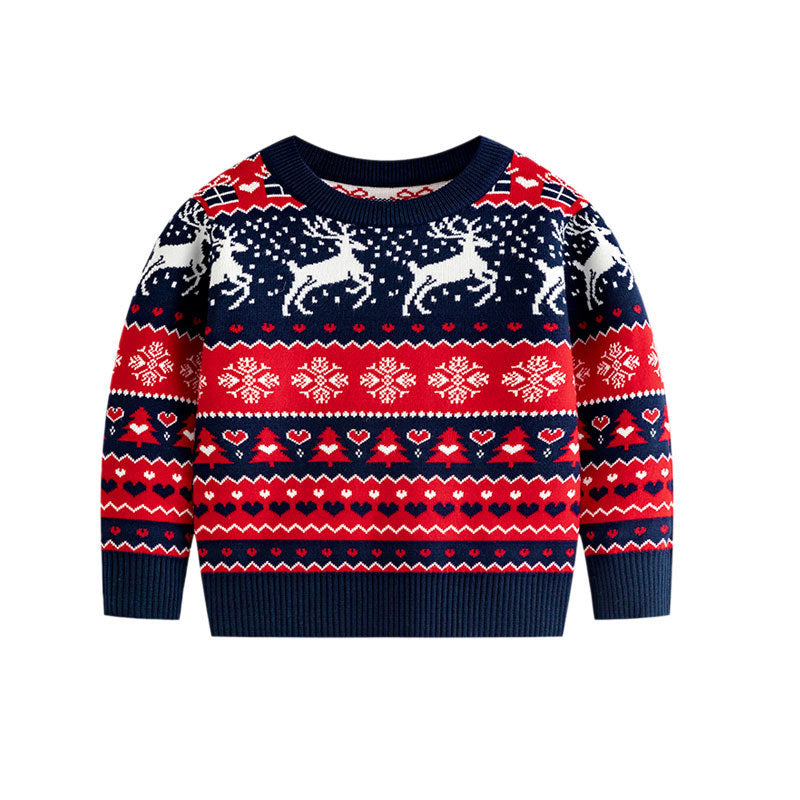 Christmas Elk Sweater for Kids | Cozy Nordic Warmth