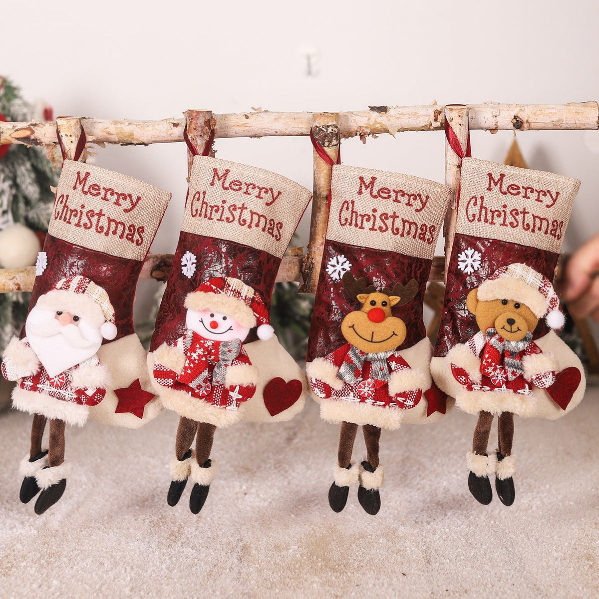 Christmas Character Stockings for Playful Gift Giving