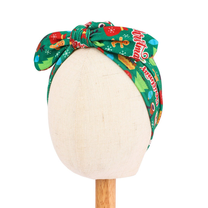 Christmas Baby Headband With Festive Oversized Bow