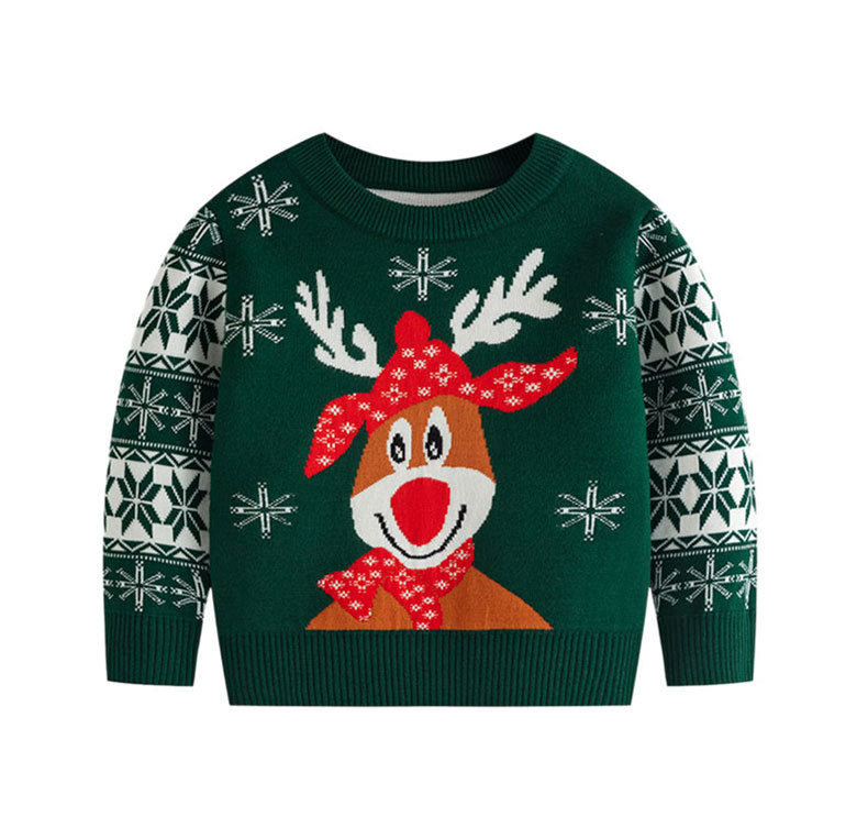 Christmas Children's Sweater - Festive Reindeer Knit