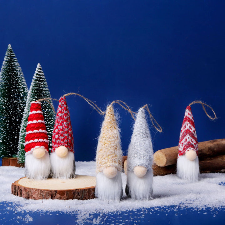 Wool Gnome Christmas Ornaments for Cozy Tree Decor