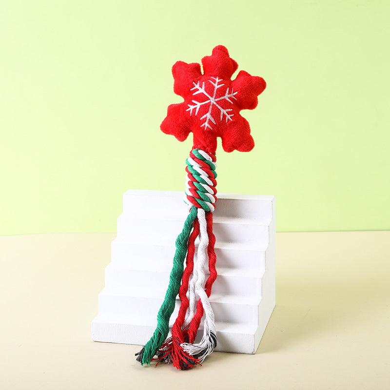 Christmas Rope Dog Toys for Festive Tug & Chew Play