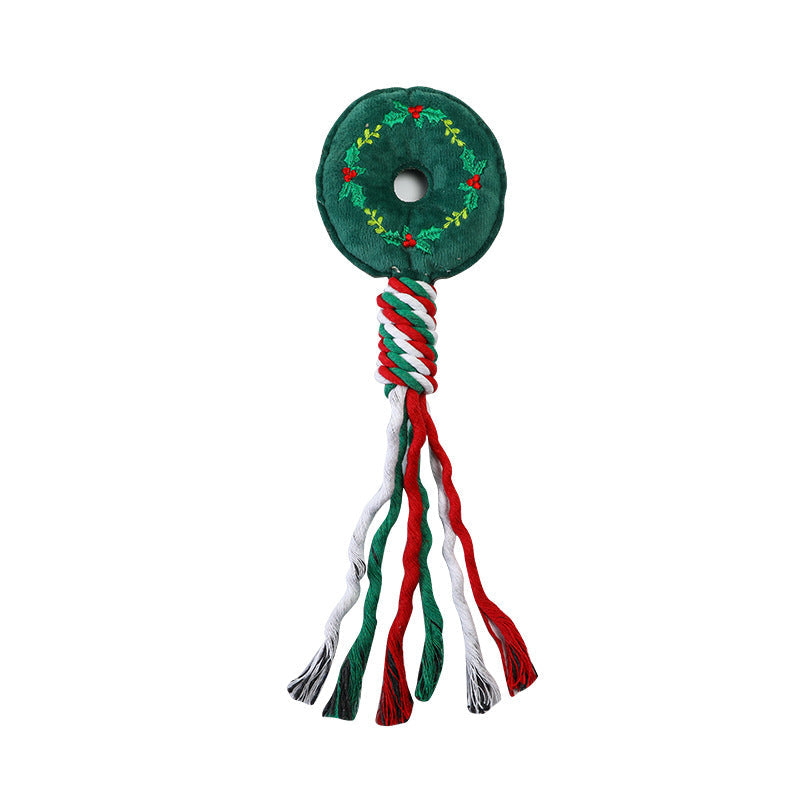 Christmas Rope Dog Toys for Festive Tug & Chew Play