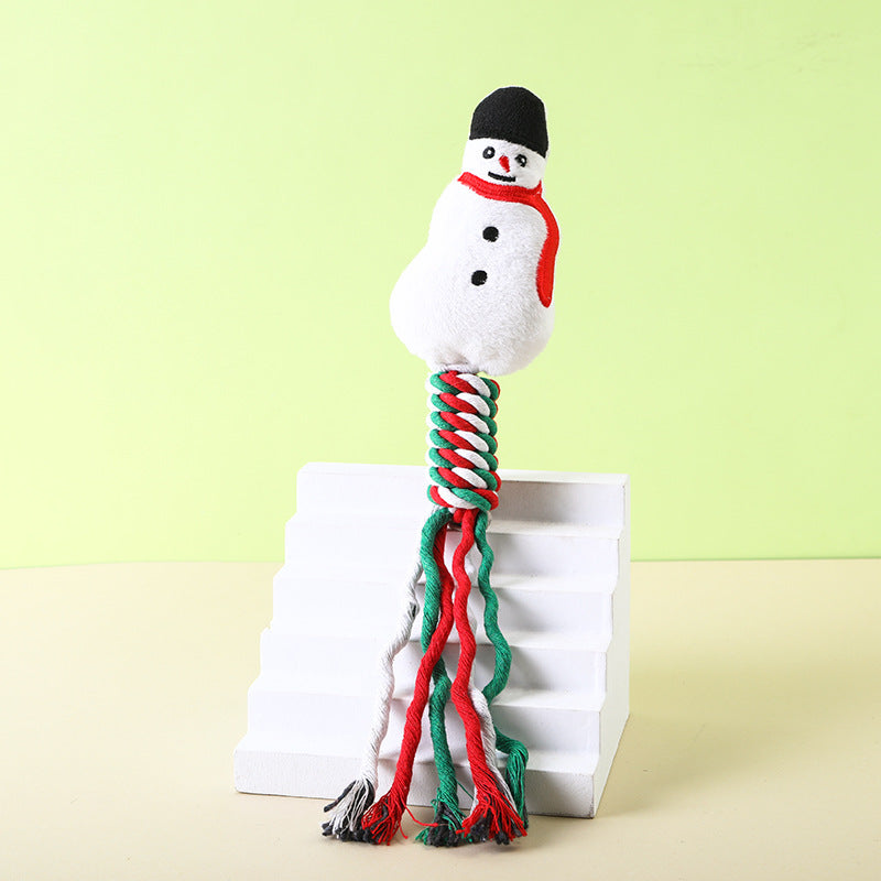 Christmas Rope Dog Toys for Festive Tug & Chew Play