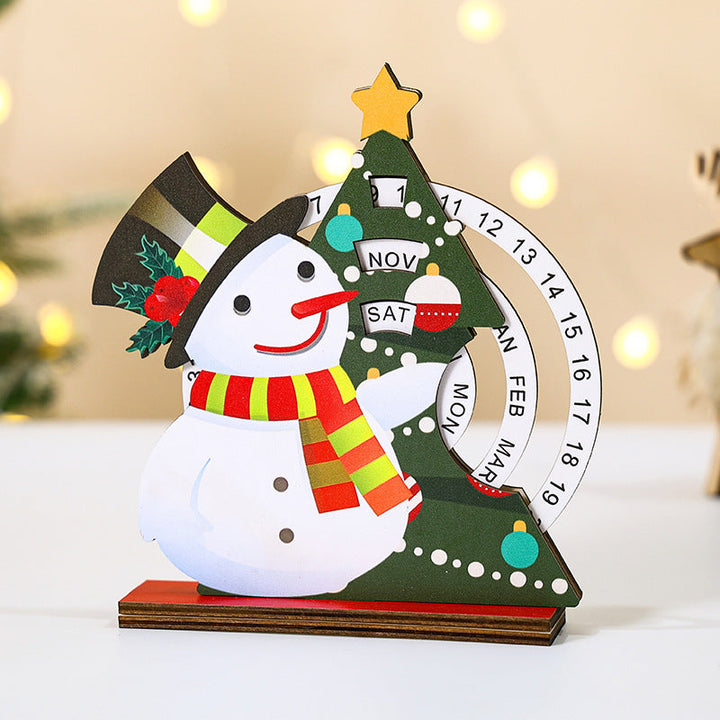 Christmas Countdown Calendar Wooden Holiday Decor